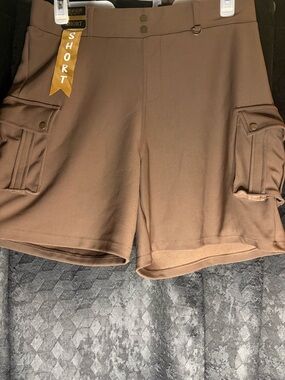Brown Cargo Pocket Shorts